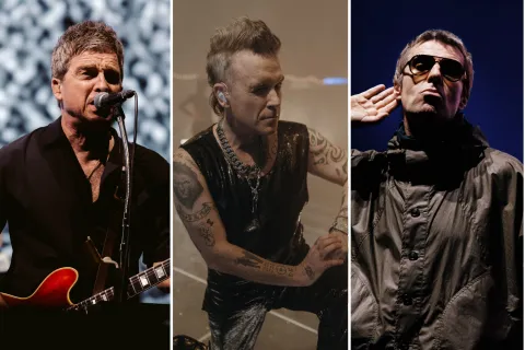 Robbie Williams vs. Oasis: la rivalidad que nació por una mujer y terminó en una guerra de egos Foto de Robbie Williams y Oasis.