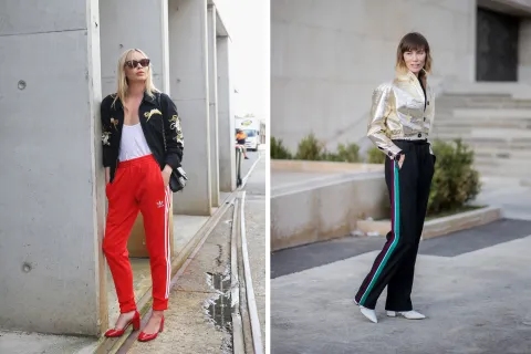 Sporty glam, el look deportivo con aire sastrero ideal para ir a trabajar Dos opciones de looks sporty glam