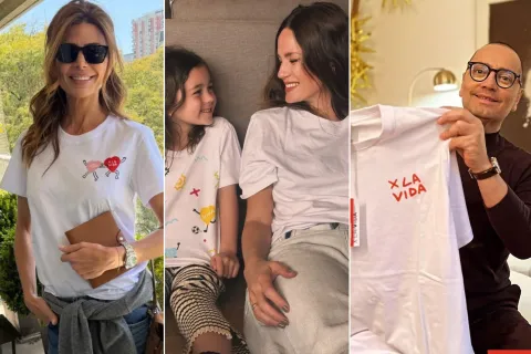 De Juliana Awada a Paula Chaves: las famosas que se sumaron a una campaña que busca poner los chequeos de moda Algunos de los famosos sumandose a la campaña X LA VIDA