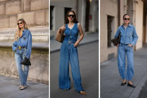 Looks de media estación: 5 locales de Avellaneda para comprar jeans en tendencia sin gastar de más 3 mujeres con 3 looks con jeans de Avellana