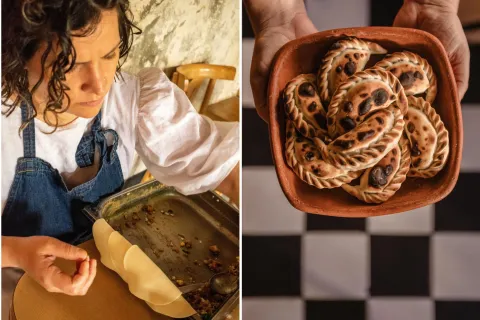 “No quería perder mi origen”: la chef salteña Emilia Saravia y la cocina como una forma de volver a casa chef hace empanadas