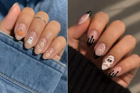 Uñas de Halloween: 15 ideas de Pinterest para que te inspires Dos diseños de uñas de halloween