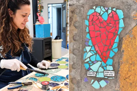 Arte en las veredas: un proyecto que busca una ciudad más accesible Arte en las veredas: un proyecto que busca una ciudad más accesible