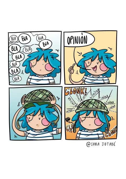 Las que nos hacen reír: seis ilustradoras que divierten y despabilan Una de las tiras de Sara Jotabé.