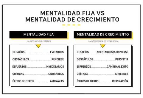 Ejercicio. Pasá de una mentalidad fija a una mentalidad de crecimiento Para crecer, tenés que tener un mindset que te permita aprender y desafiarte constantemente.