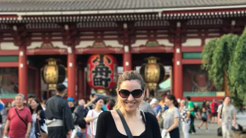 Carolina Aguirre, escritora y guionista, en Japón