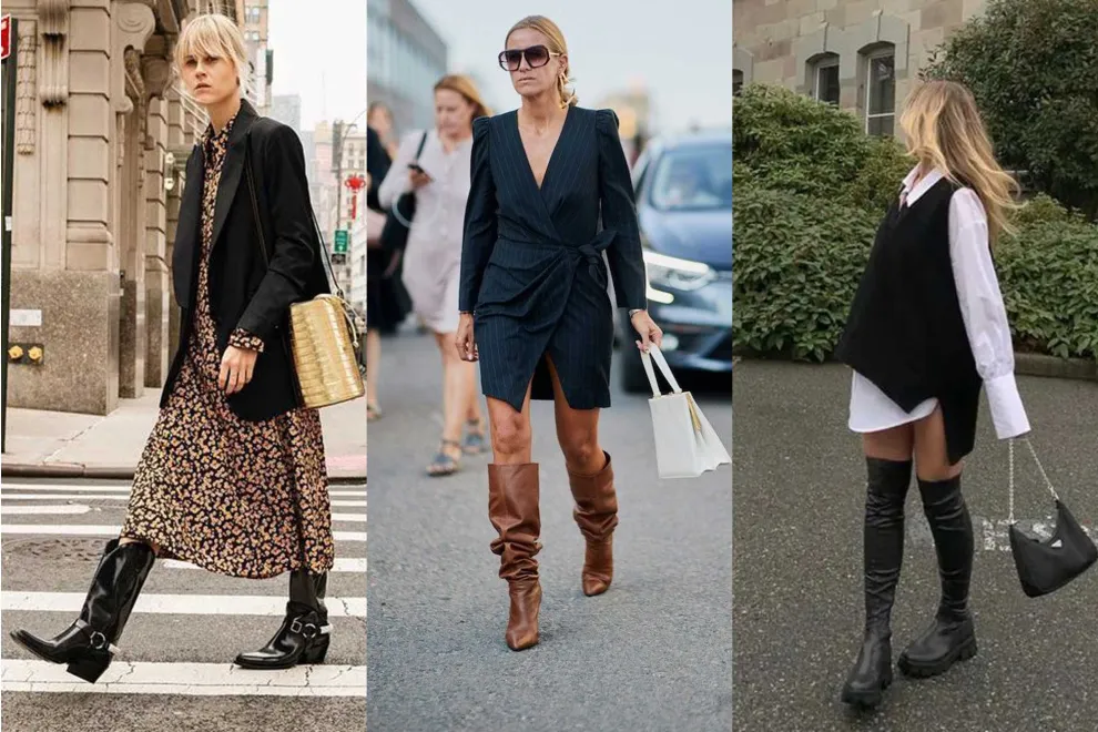 Esta temporada las botas altas regresan a full en los estilismos de calle