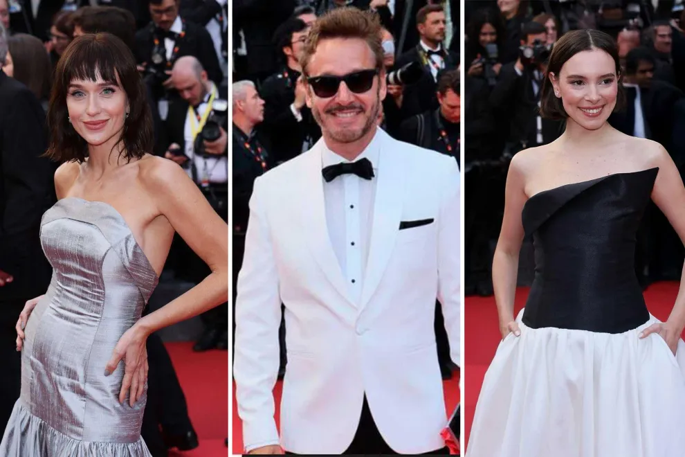 Brenda Gandini, Benajmín Vicuña y Agustina Suásquita presentes en la red carpet de Cannes