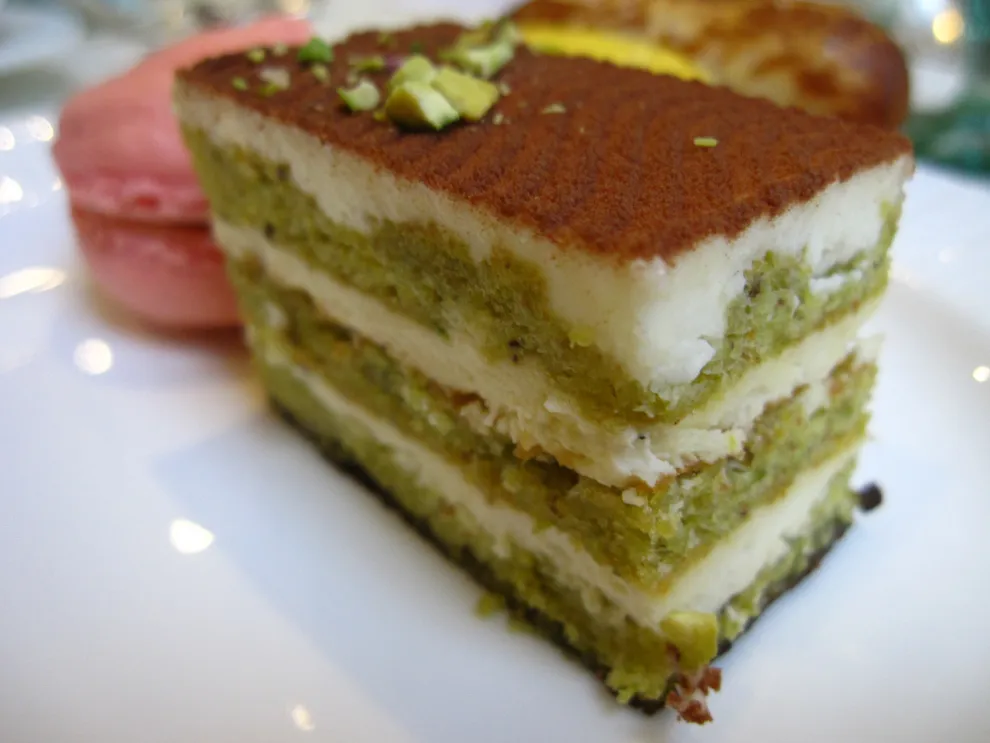 receta de tiramisú de pistacho.