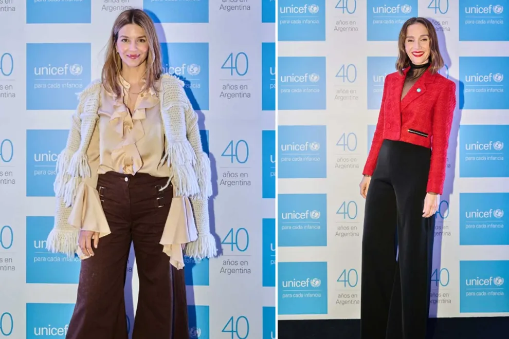Marcela Kloosterboer y Natalia Oreiro en Unicef