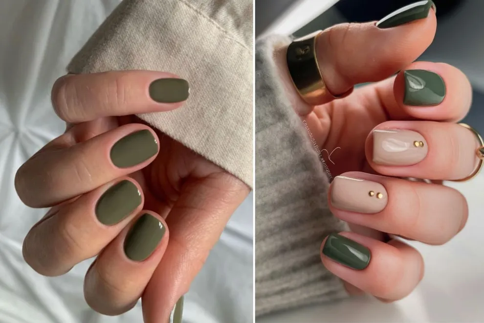 “Olive nails”: así son los mejores diseños de uñas en color verde olivo