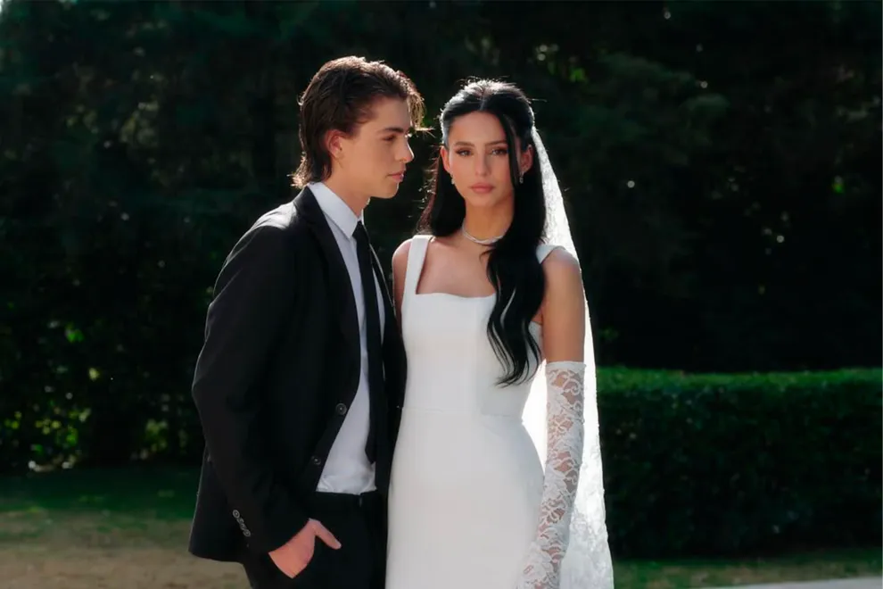 Foto de Juanita Tinelli junto a Benicio Gravier.
