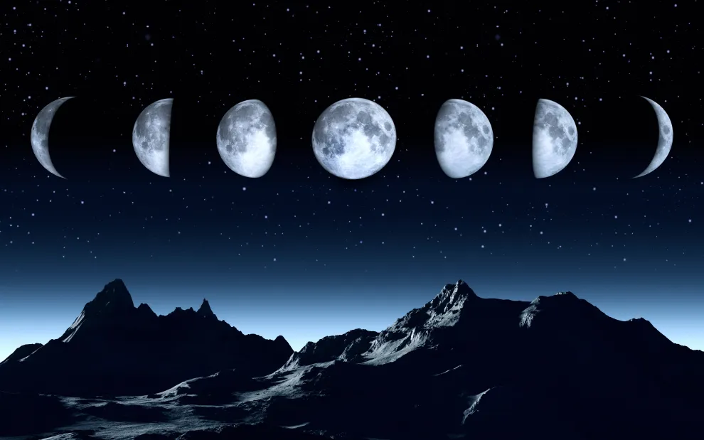 Calendario lunar de septiembre 2025 una por una, todas la fases.