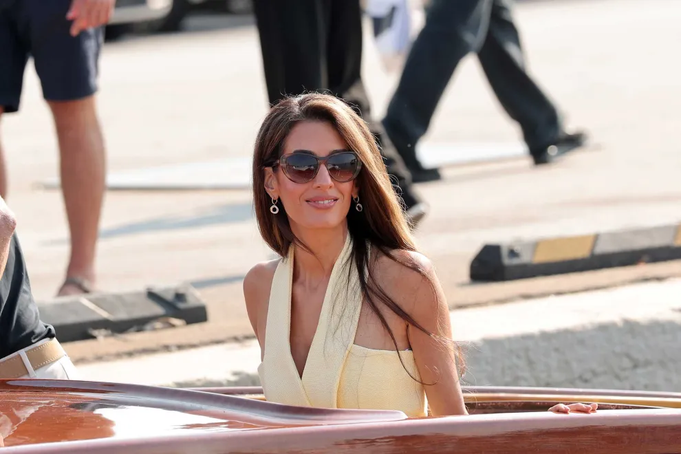 Amal Alamuddin en el Festival de Venecia