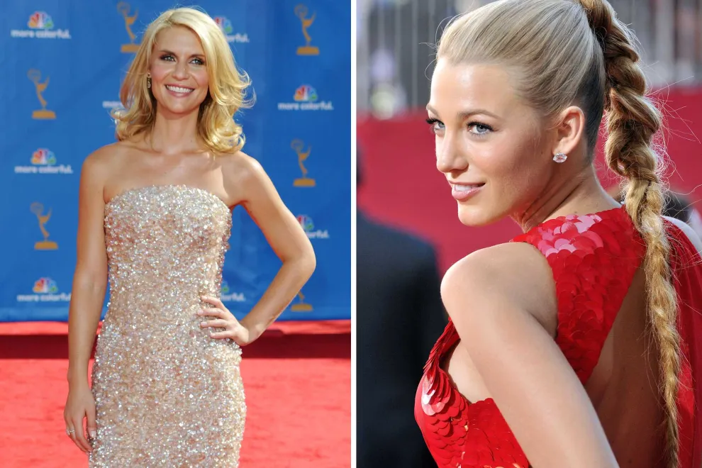 Claire Danes y Blake Lively en la entrega de los Emmy