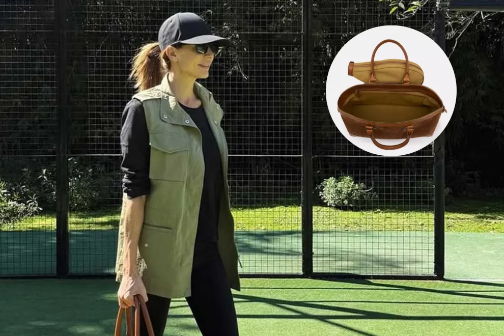Juliana Awada y su bolso trendy para ir a jugar al paddle