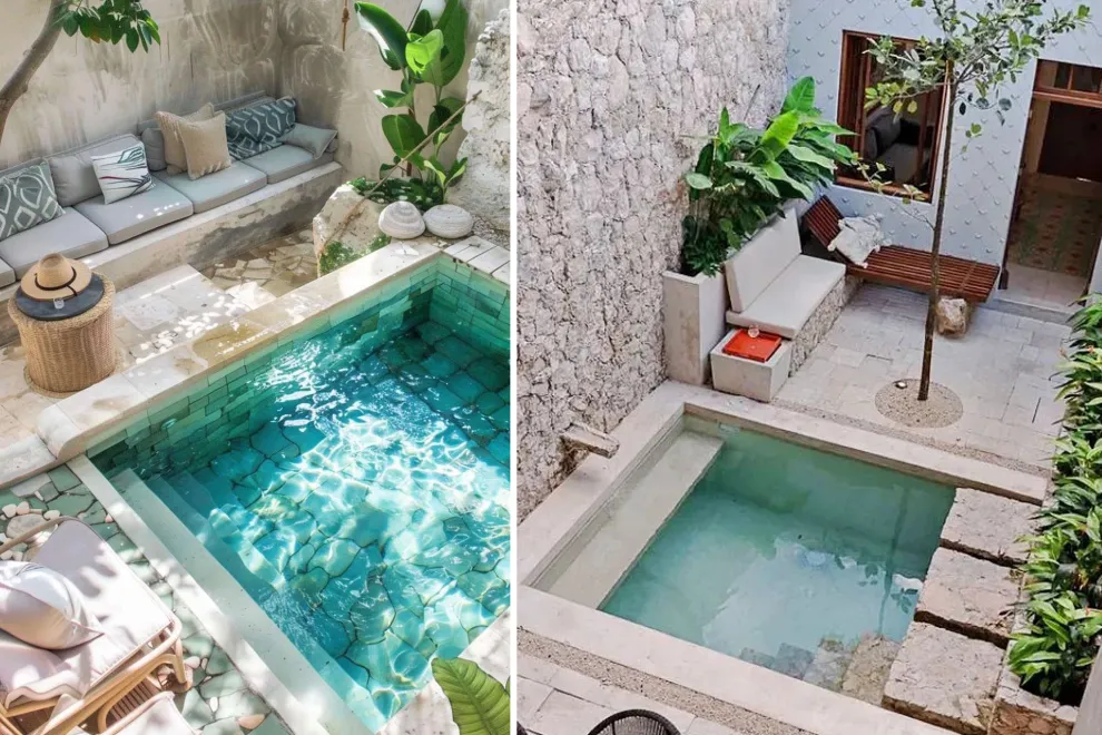 No hace falta tener un gran parque para disfrutar del placer del agua.