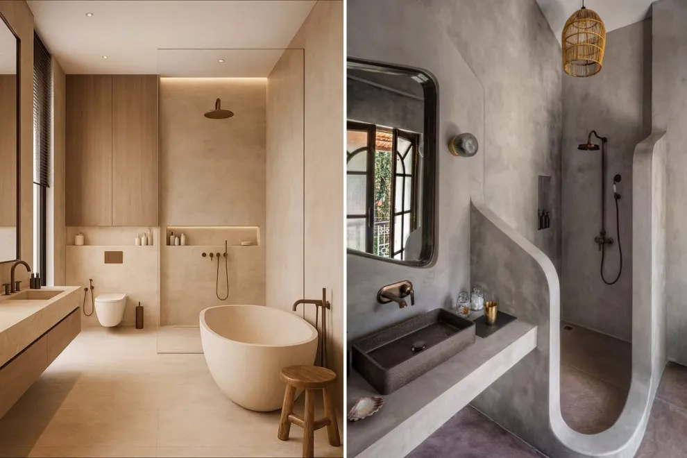 El microcemento será la tendencia en baños para el 2026