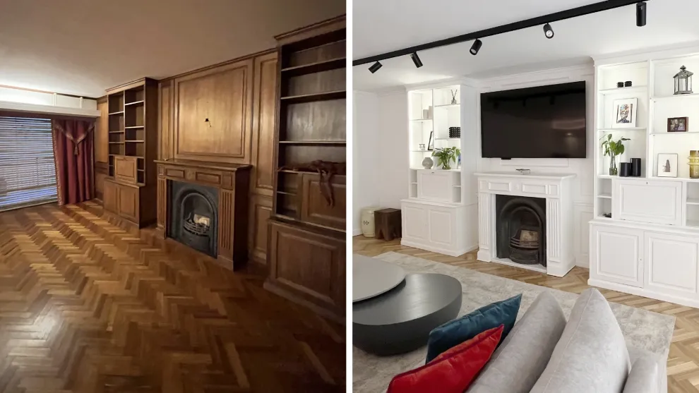 Antes y después: la reforma que le devolvió la luz a un departamento oscuro de Belgrano