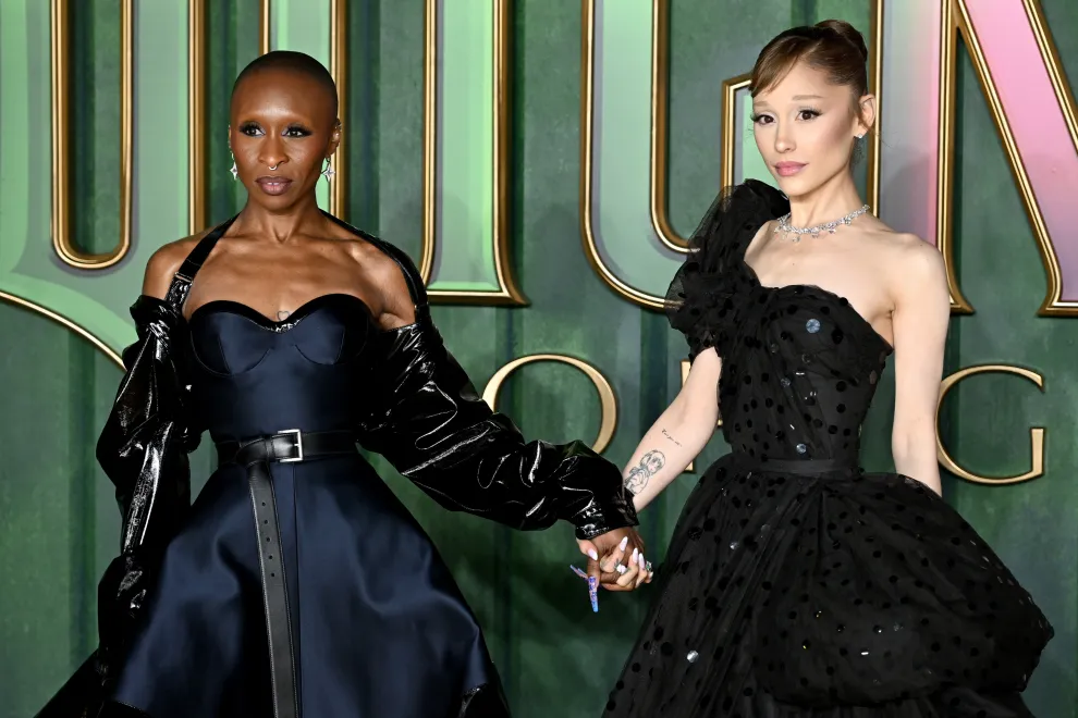 Los gestos que desatan rumores sobre la relación de Ariana Grande y Cynthia Erivo en Wicked 2.