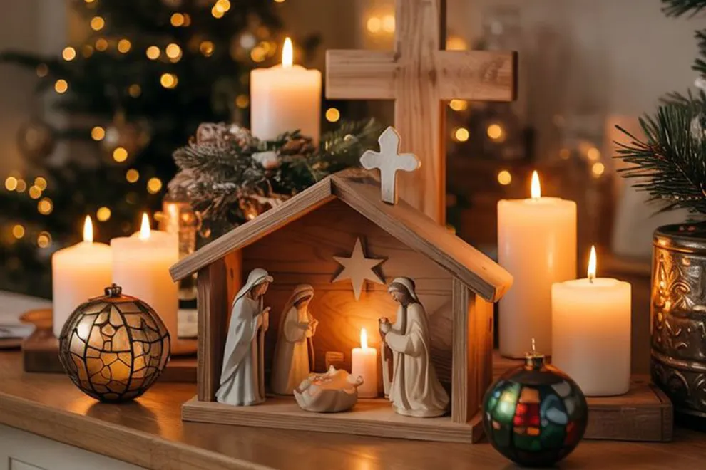 El pesebre minimalista se convierte en el protagonista de los hogares modernos: líneas limpias, materiales nobles y una paleta neutra que invita a la calma.