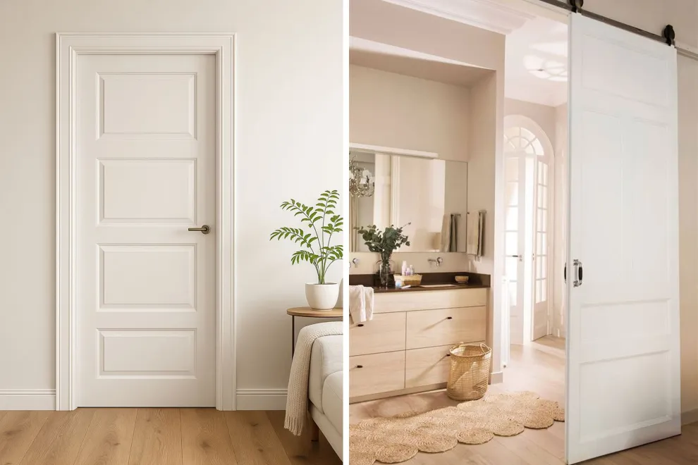 Las puertas blancas quedan en el olvido y llegan las de colores imponentes