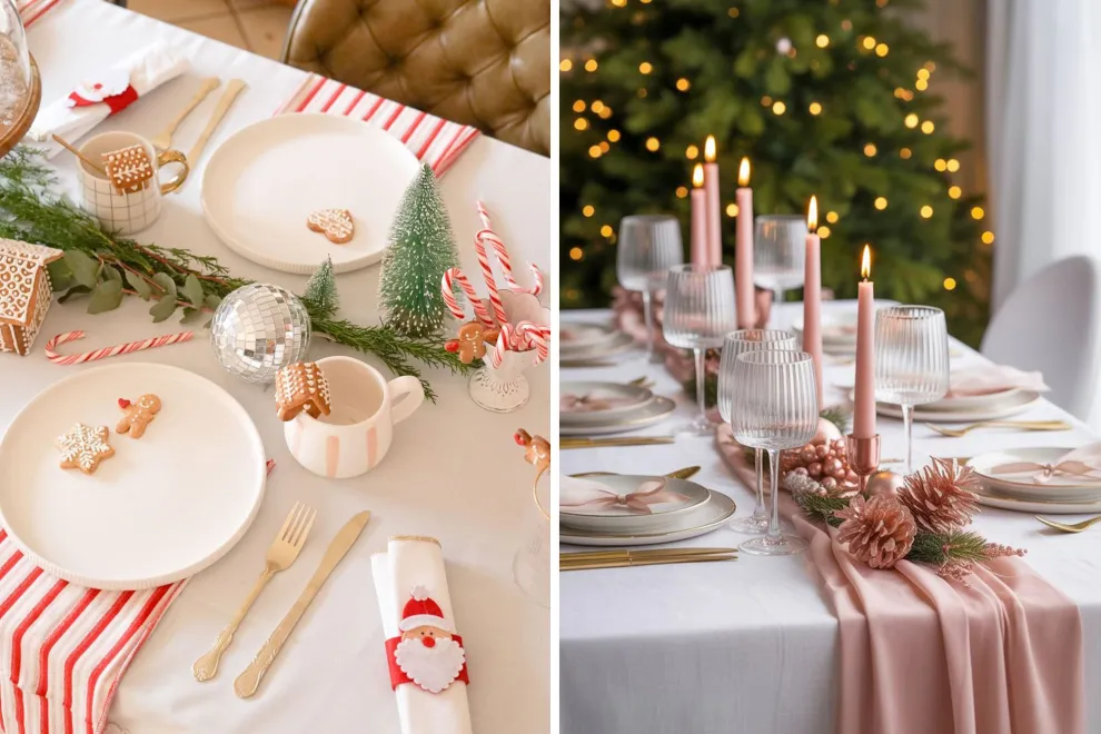 Olvidate de la vajilla roja y verde: la clave está en combinar lo que ya tenés con detalles chic y una paleta neutra que se siente actual y cálida. 