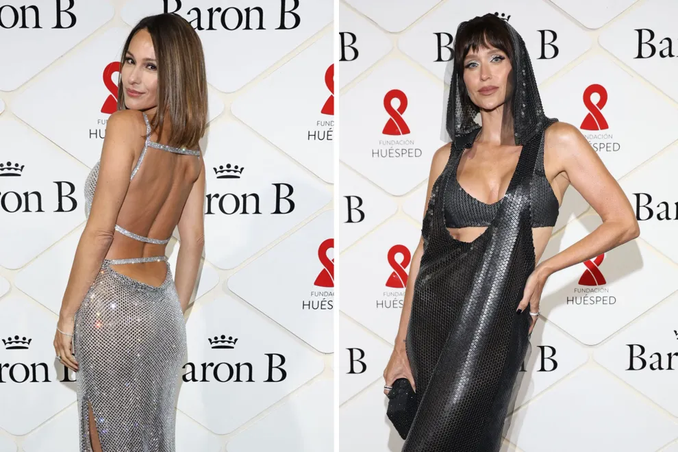 Pampita Ardohain y Brenda Gandini en el evento solidario de Fundación Huesped