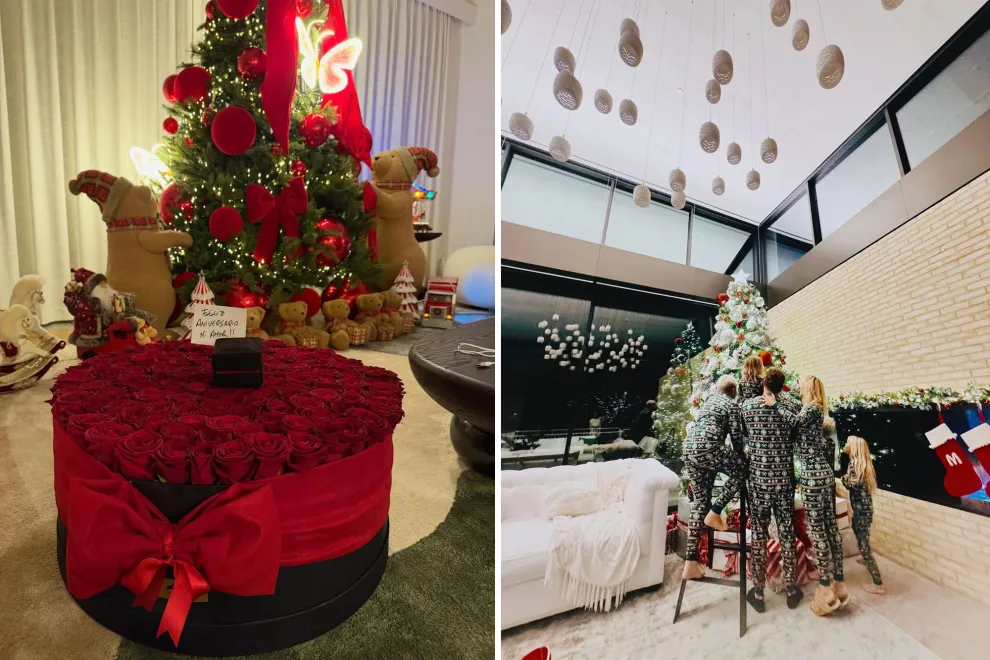 Los famosos publicaron en sus redes sociales el armado de sus arbolitos