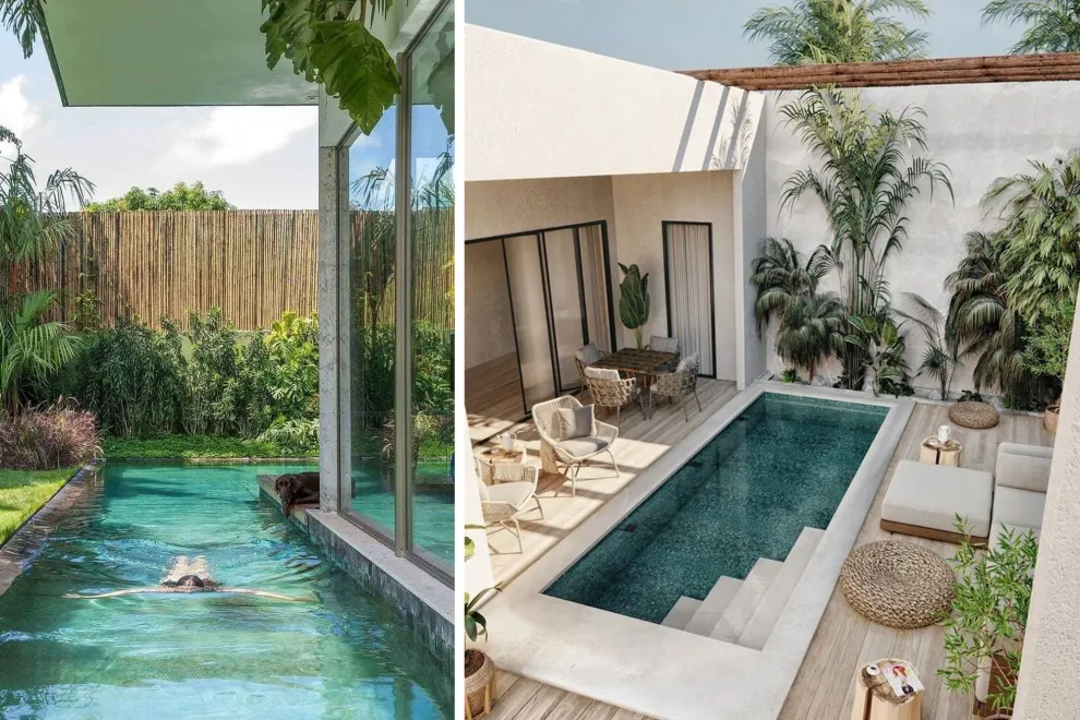 Las piletas ocultas se convirtieron en la alternativa perfecta para quienes buscan refrescarse sin resignar metros útiles.