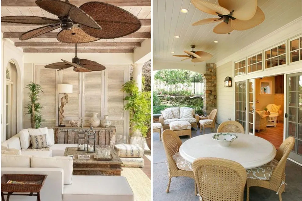 Ventiladores de techo para exterior: la deco perfecta para galerías y terrazas