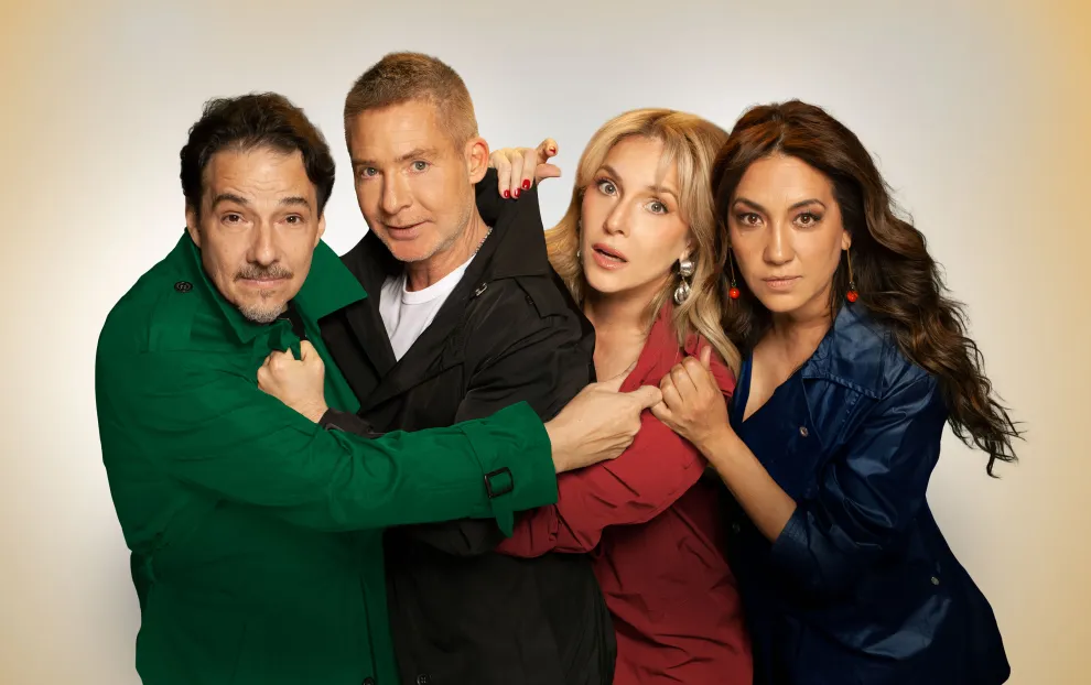 Fernán Mirás, Adrián Suar, Carla Peterson y Lorena Vega