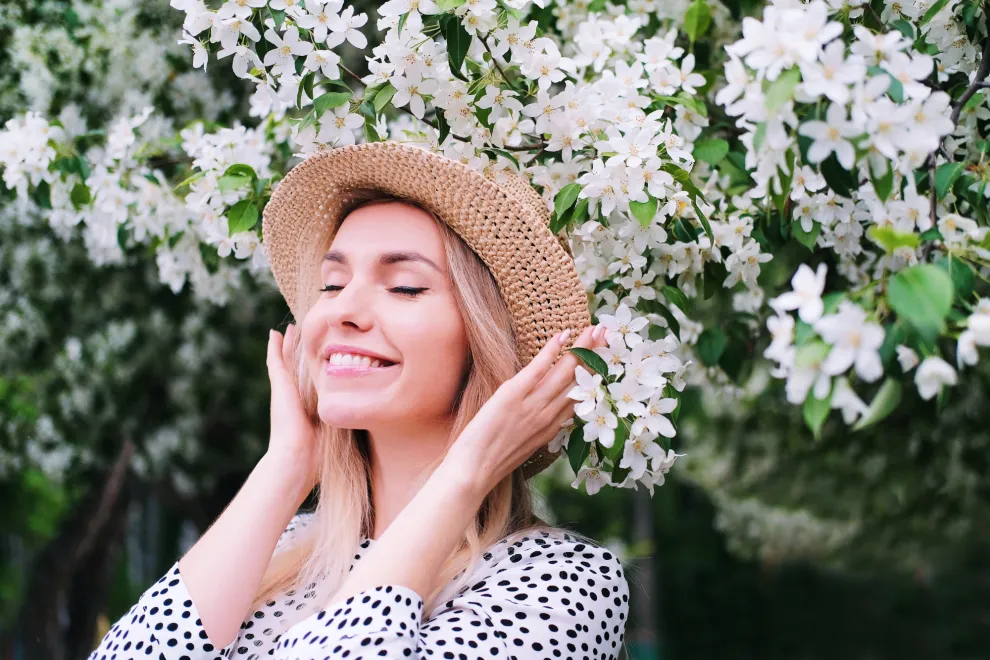 Foto de mujer maquillada.