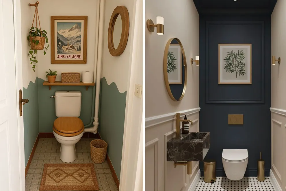 Un baño mini puede convertirse en un rincón de diseño con apenas algunos gestos: pintura, iluminación bien pensada, muebles livianos y accesorios estratégicos.