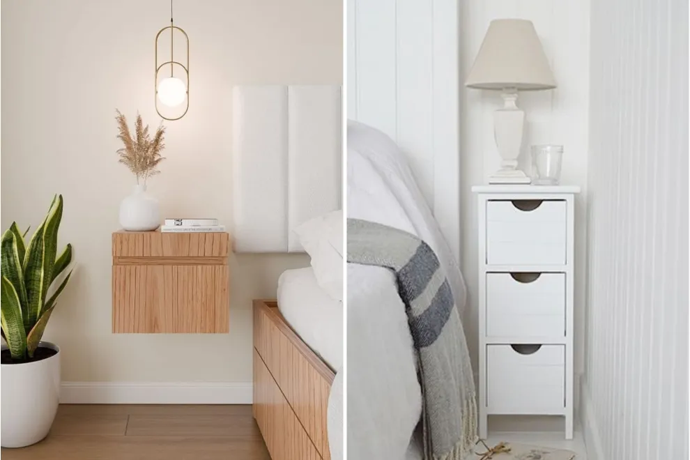 Mesas de luz para dormitorios pequeños: ideas para ahorrar espacio sin perder estilo
