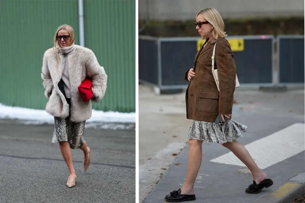 Hoy el snakeskin se lleva con una premisa clara: usarlo como detalle distintivo, no como uniforme.